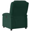vidaXL Fauteuil de massage inclinable vert fonc&eacute; velours