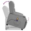 vidaXL Fauteuil de massage Gris Similicuir