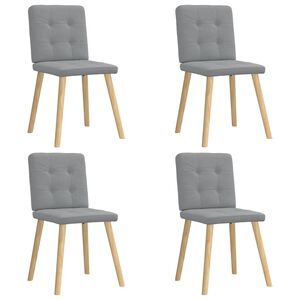 vidaXL Chaises &agrave; manger lot de 4 gris clair tissu