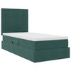 vidaXL Lit avec rangement et matelas Vert fonc&eacute; 90 x 200 cm Velours