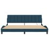 vidaXL Cadre de lit avec LED sans matelas Hanko bleu 200x200 cm velours