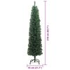 vidaXL Sapin de Noël artificiel Vert 210 cm PVC et acier et plastique