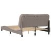 vidaXL Cadre de lit sans matelas Hvar taupe 140x190 cm tissu
