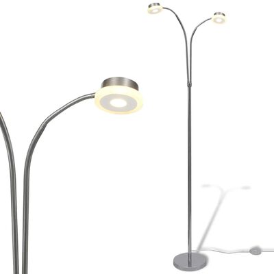 Lampadaire réglable à 2 bras avec LED intégré 2 x 5 W