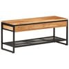 vidaXL Banc &agrave; chaussures 110x35x45 cm bois massif d'acacia et fer