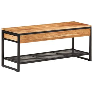 vidaXL Banc &agrave; chaussures 110x35x45 cm bois massif d'acacia et fer