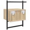 vidaXL Table de chevet murale ch&ecirc;ne sonoma 35x30x51 cm