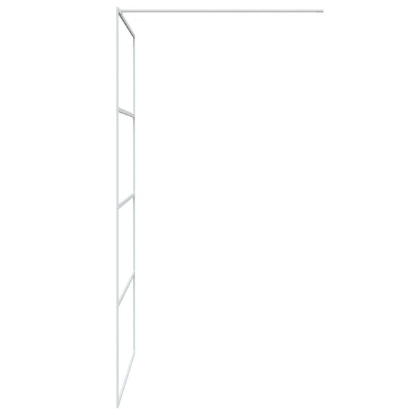 vidaXL Paroi de douche Blanc 115x195 cm Verre ESG transparent