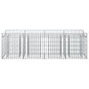 vidaXL Lit sur&eacute;lev&eacute; gabion Argent&eacute; 200 x 50 x 60 cm Acier galvanis&eacute;