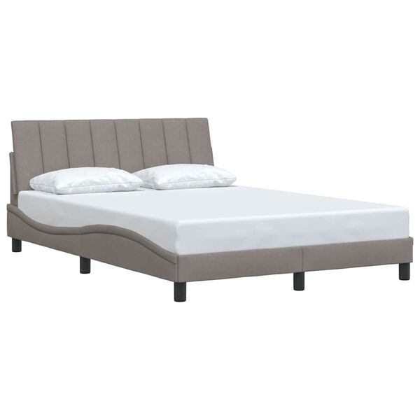 vidaXL Cadre de lit sans matelas Hanko taupe 140x200 cm tissu