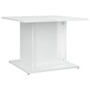 vidaXL Table basse blanc brillant 55,5x55,5x40 cm bois d'ing&eacute;nierie