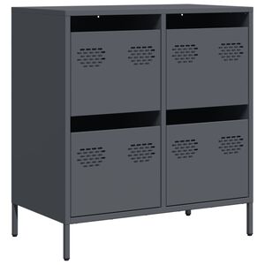 vidaXL Buffet anthracite 68x39x73,5 cm acier laminé à froid