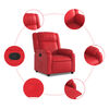 vidaXL Fauteuil inclinable Rouge Similicuir
