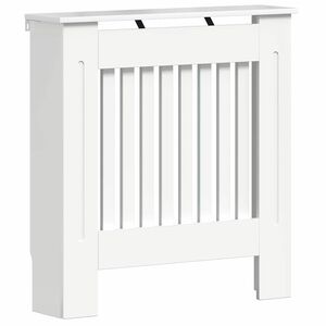 vidaXL Cache-Radiateur Blanc brillant 78 x 19 x 81,5 cm