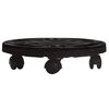 vidaXL Support sur roulettes pour plantes Diam&egrave;tre 30 cm Noir 170 kg