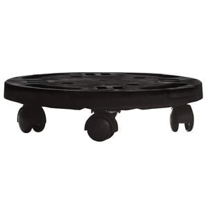vidaXL Support sur roulettes pour plantes Diam&egrave;tre 30 cm Noir 170 kg