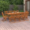 vidaXL Ensemble &agrave; manger de jardin 11 pcs 220x90x75 cm bois d'acacia
