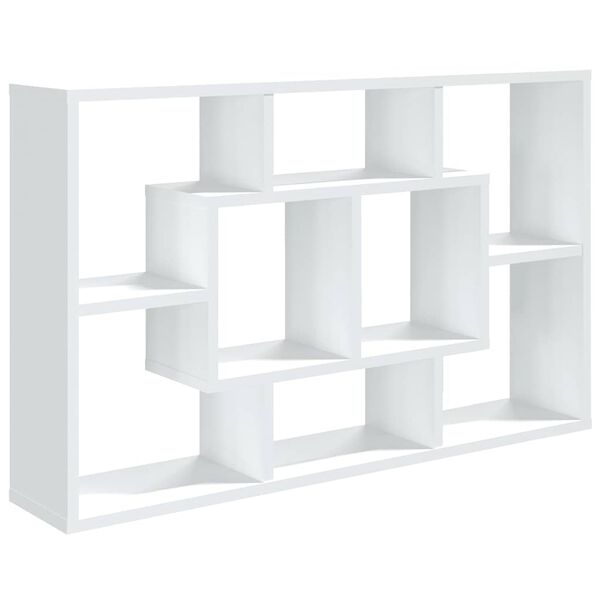 vidaXL &Eacute;tag&egrave;re murale blanc 85x16x52,5 cm bois d'ing&eacute;nierie