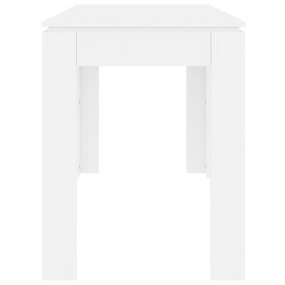 vidaXL Table de salle à manger Blanc 120x60x76 cm Bois d'ingénierie