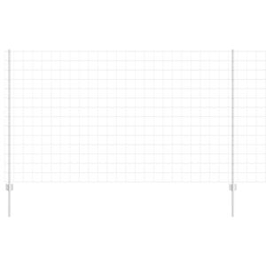 vidaXL Cl&ocirc;ture avec poteau Argent&eacute;