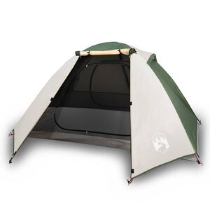 vidaXL Tente de camping &agrave; d&ocirc;me 2 personne vert imperm&eacute;able