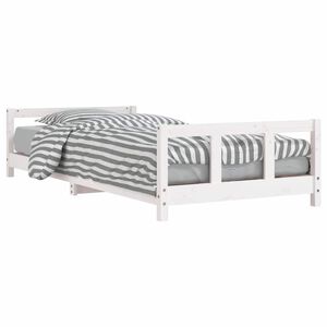 vidaXL Cadre de lit pour enfants blanc 90x200 cm bois de pin massif