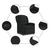 vidaXL Fauteuil inclinable &eacute;lectrique Noir Tissu