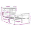 vidaXL Lit biblioth&egrave;que sans matelas 135x190 cm bois de pin massif