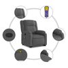 vidaXL Fauteuil de massage inclinable Gris fonc&eacute; Tissu