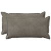 vidaXL Housse de coussin 2 pc HOUTEN Gris clair 40 x 80 cm Velours