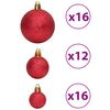 vidaXL Boules de Noël 100 pcs rouge bordeaux 3 / 4 / 6 cm