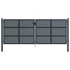 vidaXL Portail de jardin Anthracite 400 x 125 cm Acier