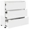 vidaXL Armoire de rangement Blanc brillant 80 x 31 x 81 cm
