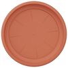 vidaXL Plateau &agrave; fleurs rond 24 pcs Rouge brique &Oslash; 27 x 2,5 cm