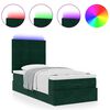 vidaXL Cadre de lit ottoman avec matelas vert fonc&eacute; 100x200 cm velours