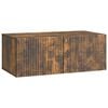 vidaXL Meuble TV mural 78,5 x 41 x 30 cm Ch&ecirc;ne fum&eacute; Bois d'ing&eacute;nierie