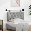 vidaXL T&ecirc;te de lit suspendue Gris clair 100 x 55 x 7 cm Velours