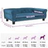 vidaXL Lit pour chien bleu 95x55x30 cm velours