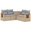 vidaXL Ensemble de Canap&eacute;s 5 pc Beige et Gris clair