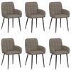 vidaXL Chaises de salle &agrave; manger 6 pcs Simili cuir Gris