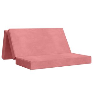 vidaXL Canap&eacute;-lit pliable 120 x 67 x 45 cm Rose