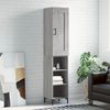 vidaXL Buffet haut Sonoma gris 34,5x34x180 cm Bois d'ingénierie