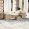 vidaXL Salon de jardin avec coussins 8 pcs beige r&eacute;sine tress&eacute;e