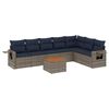 vidaXL Ensemble de canap&eacute; de jardin 8 pcs avec coussins gris r&eacute;sine tress&eacute;e
