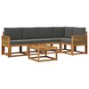 vidaXL Ensemble de canap&eacute;s d'ext&eacute;rieur 6 pcs Naturel et Anthracite