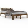 vidaXL Cadre de lit sans matelas marron miel bois massif 140x200 cm