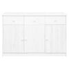 vidaXL Buffet 3 tiroirs Blanc 113x35x73 cm Bois de pin massif