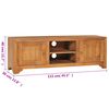vidaXL Meuble TV 115x30x40 cm Bois de teck massif