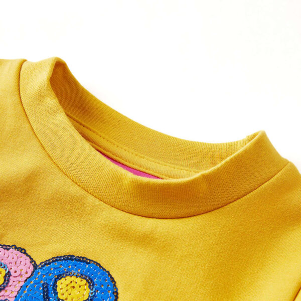 Sweatshirt pour enfants ocre foncé 128