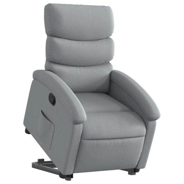 vidaXL Fauteuil inclinable Gris clair Tissu